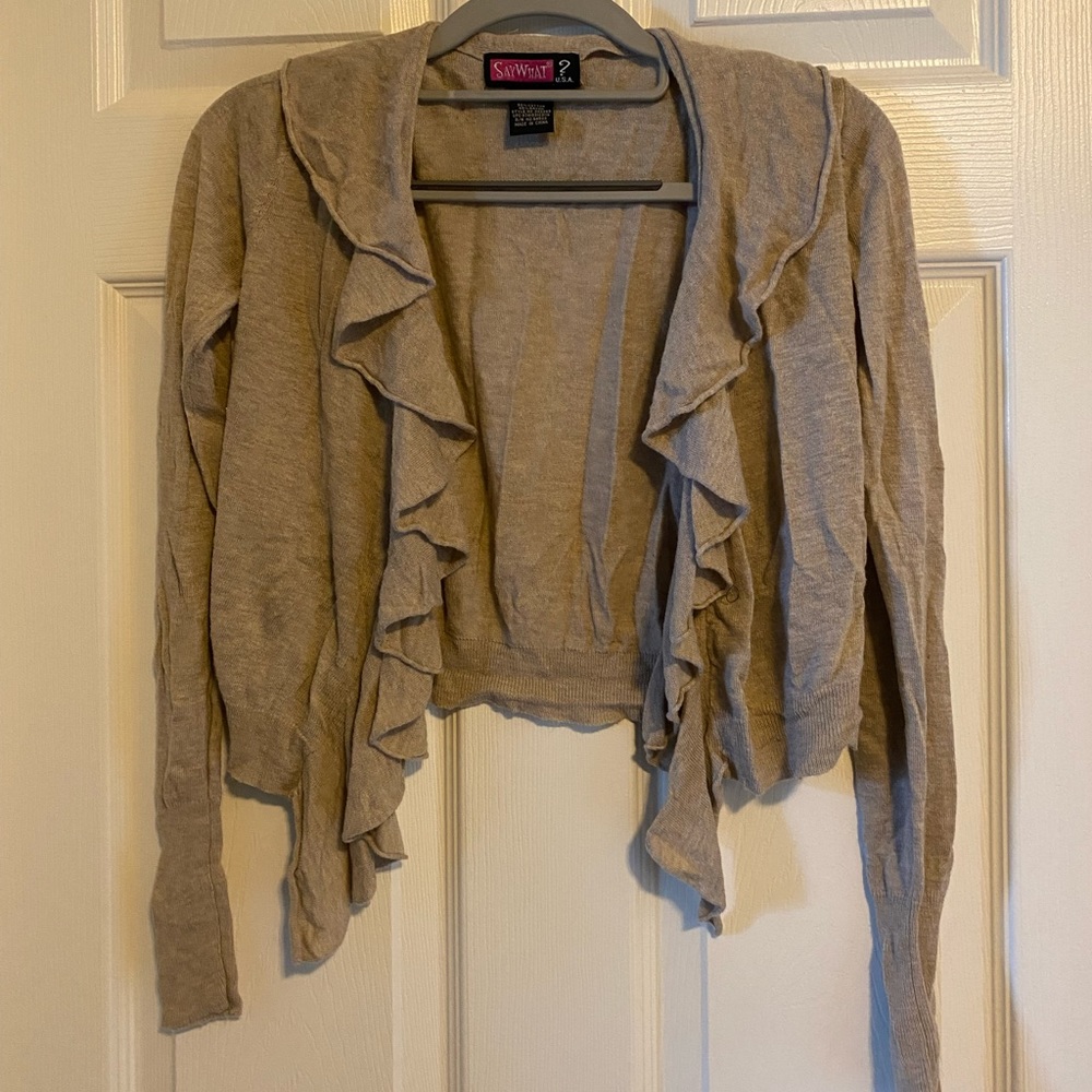 XS lightweight ruffle sweater
